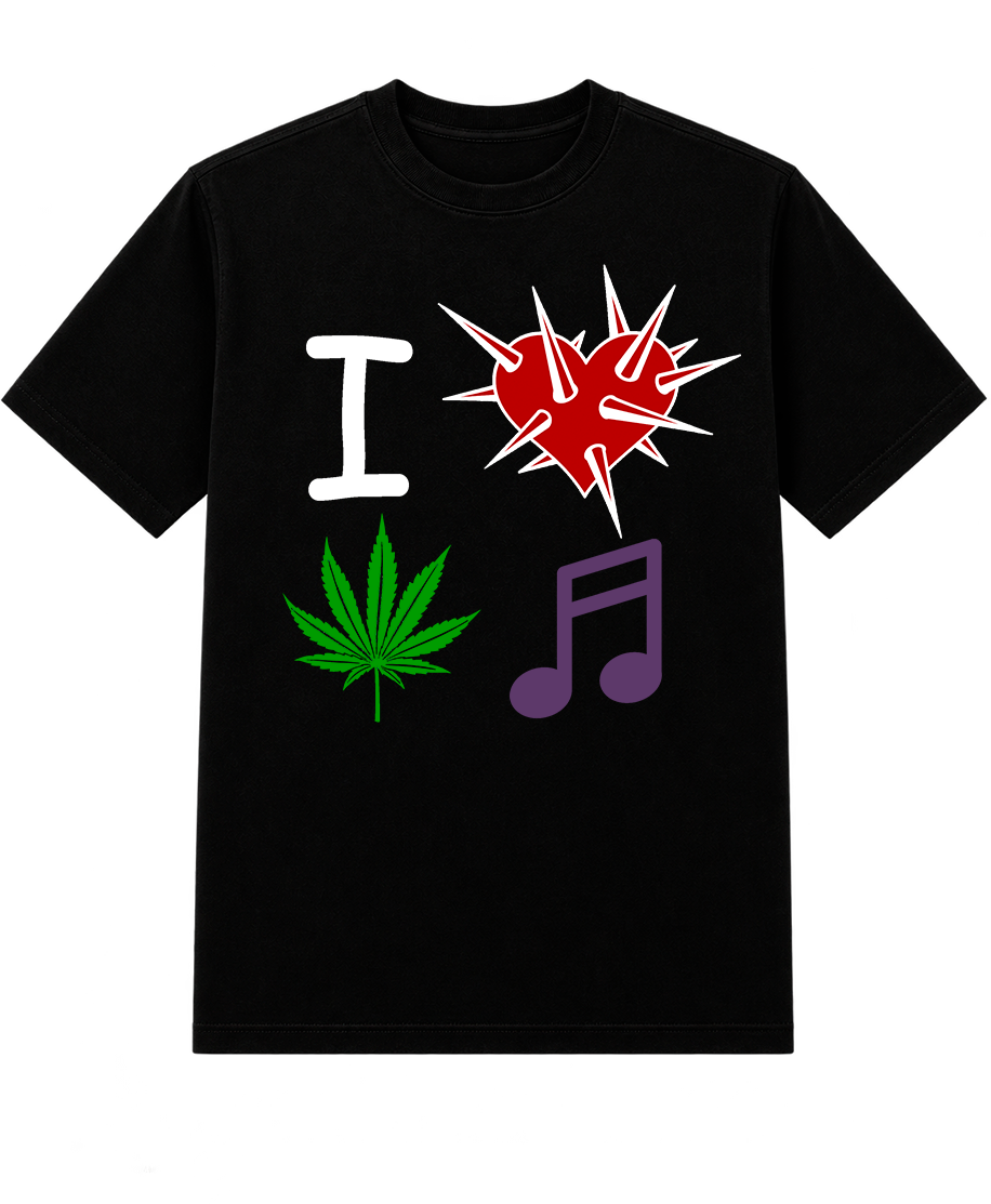 I LUV WEED&MUSIC TEE