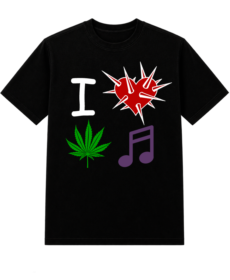 I LUV WEED&MUSIC TEE